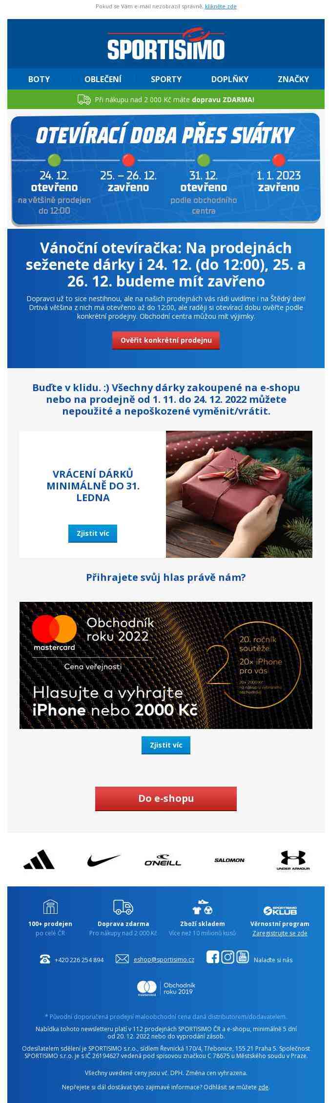 🔵 Prodejny to jistí! Až do 24. 12. do 12:00 máme otevřeno