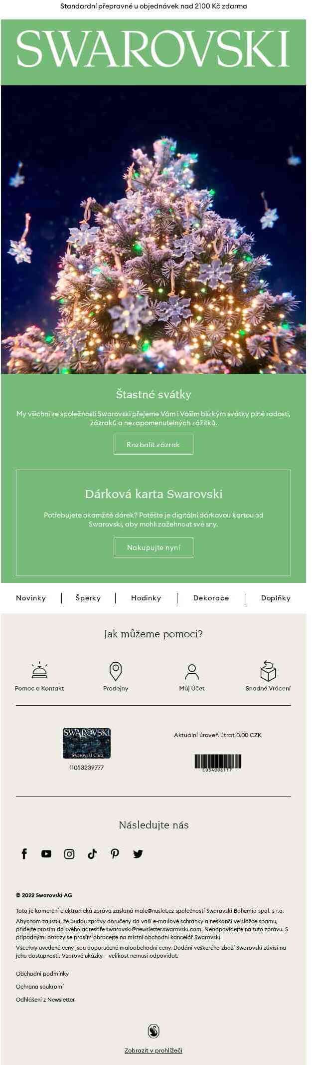 Krásnou vánoční pohodu od Swarovski