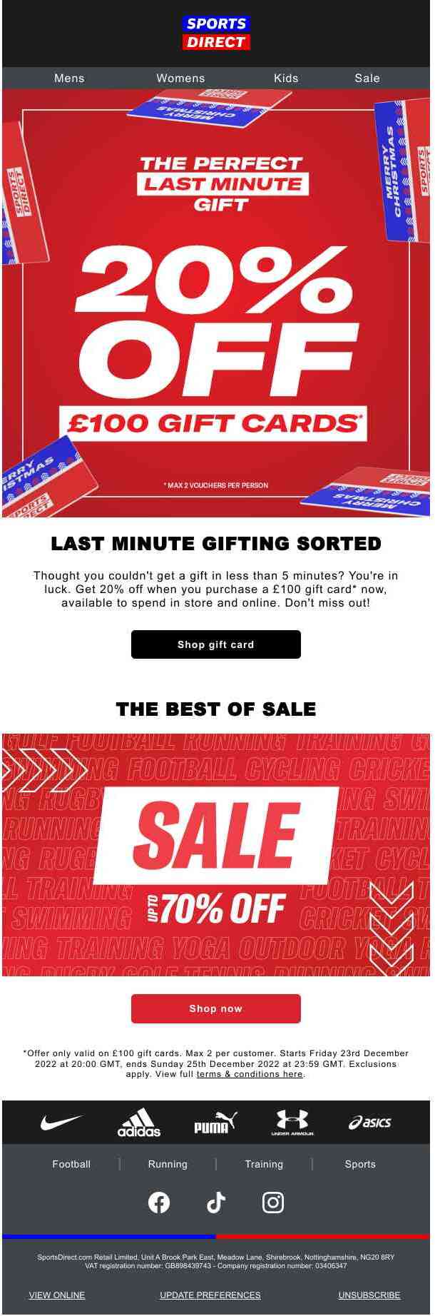 20% OFF a £100 gift card: The ultimate gift 👏🎄