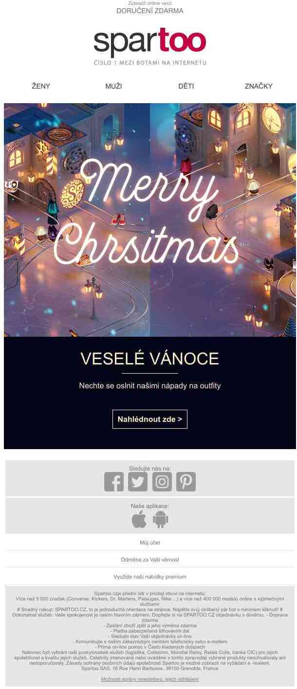 Spartoo Vám přeje krásné Vánoce!