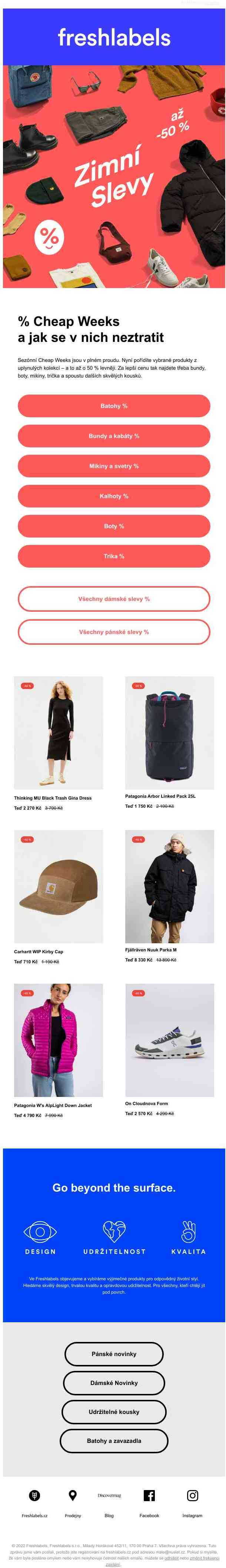 Cheap Weeks % Zimní rozcestník slev