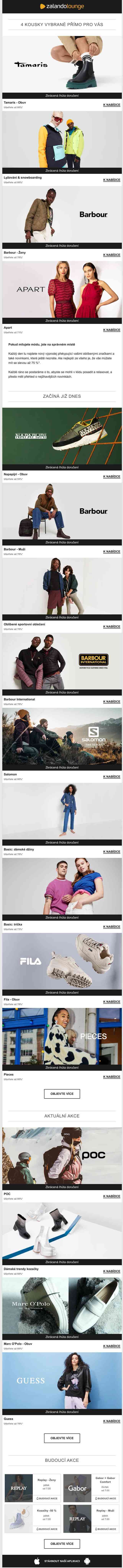 Tamaris, Barbour & Apart čekají jen na vás