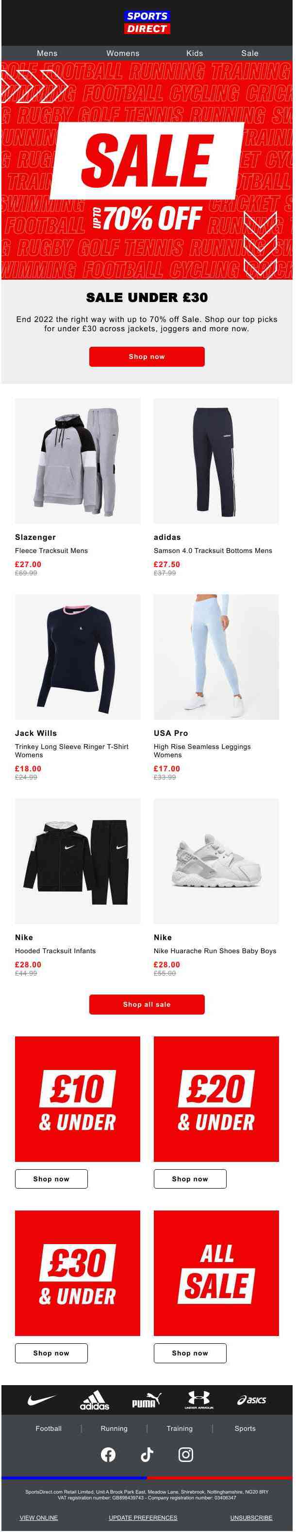 End of year savings 🙌 £30 and under SALE