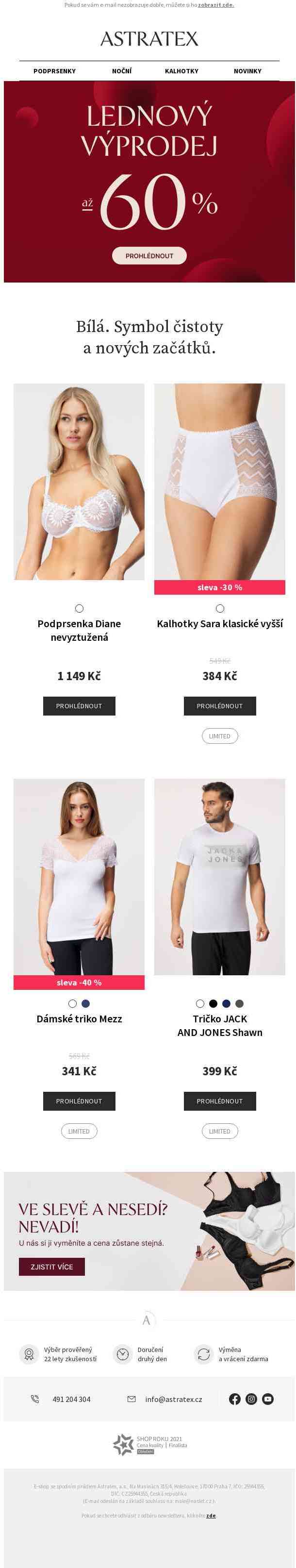 🔓Lednové slevy až 60 %.