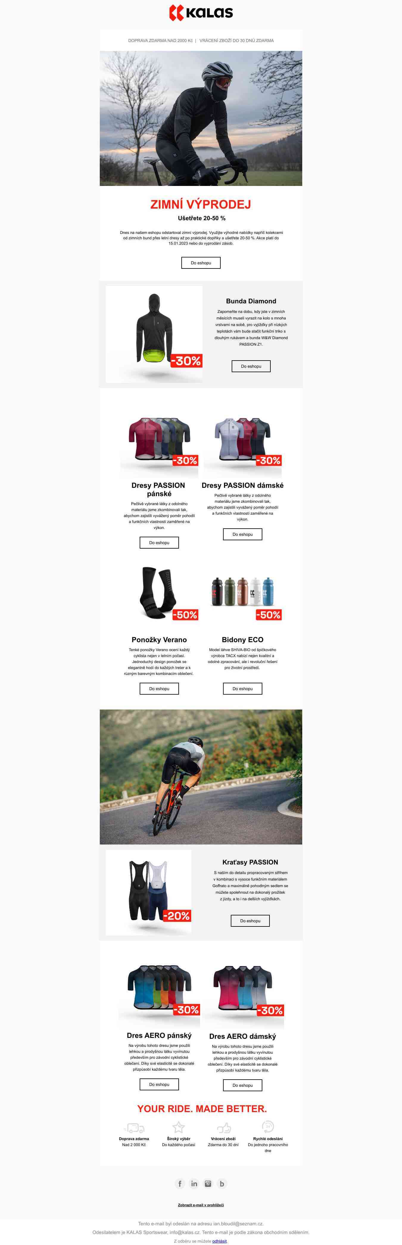 Zimní výprodej: slevy 20-50 %