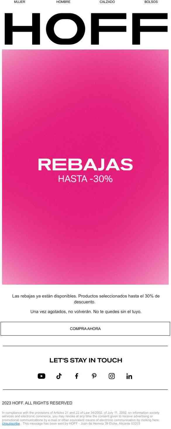 REBAJAS |  YA DISPONIBLE