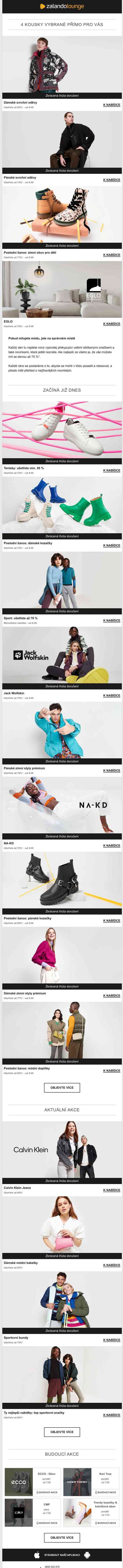 EGLO, Jack Wolfskin, NA-KD a mnoho dalších skvělých nabídek
