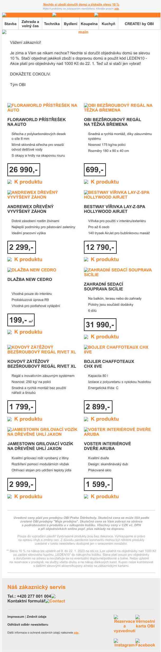 Zbývá poslední den extra slevy 10 %
