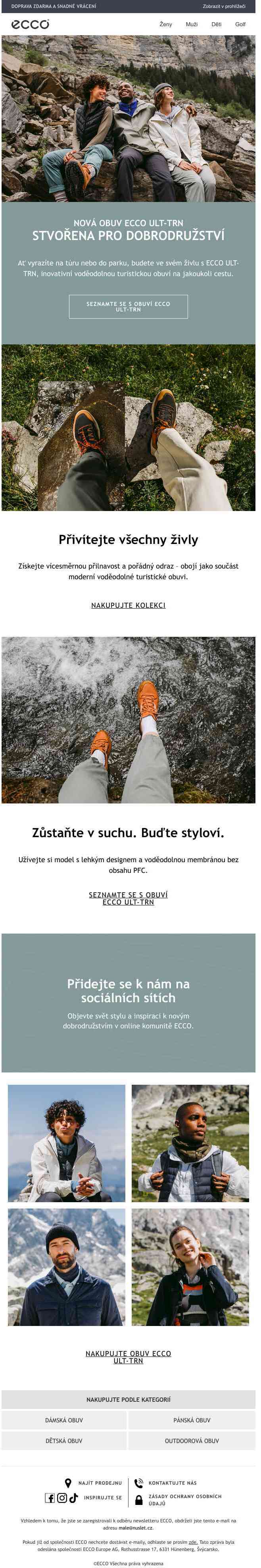 Odvažte se s obuví ECCO ULT-TRN