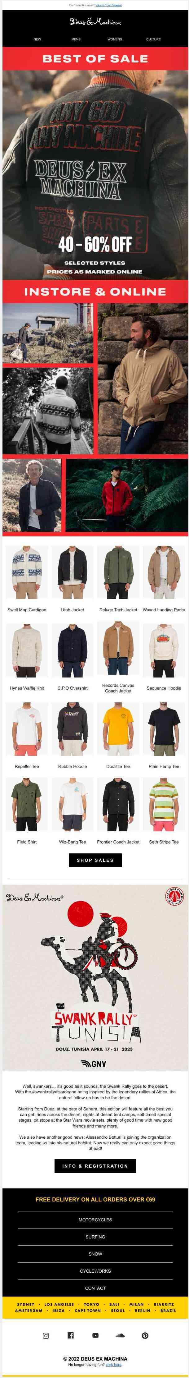 THE BEST OF SALE - 40-60% OFF SELECTED STYLES