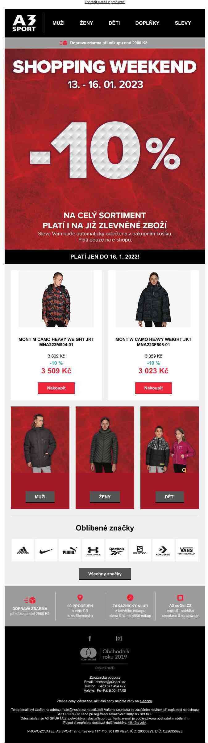 Sleva 10% na celý sortiment! Jen do zítra!