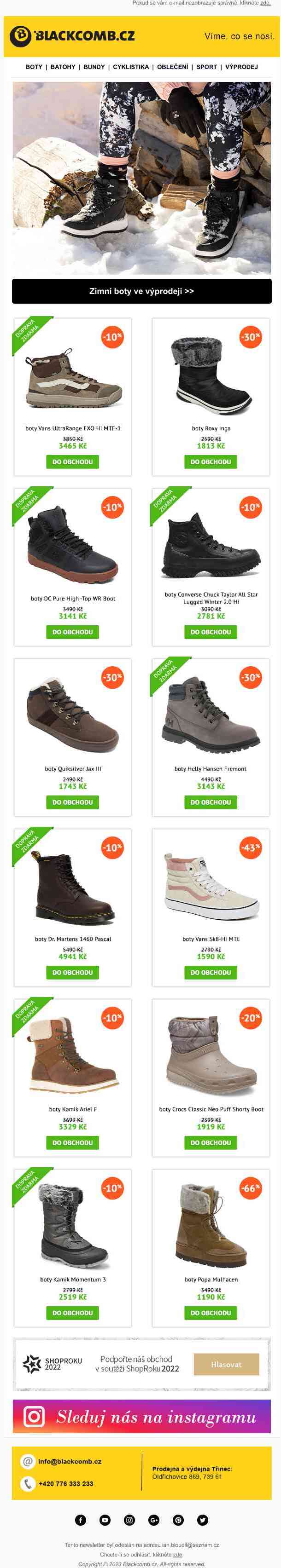 ❄ Zimní boty ❄ se slevou až -70 %