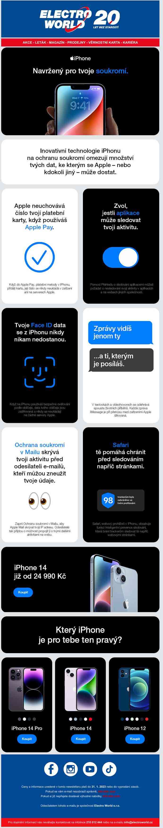 Apple iPhone - navržený pro vaše soukromí.