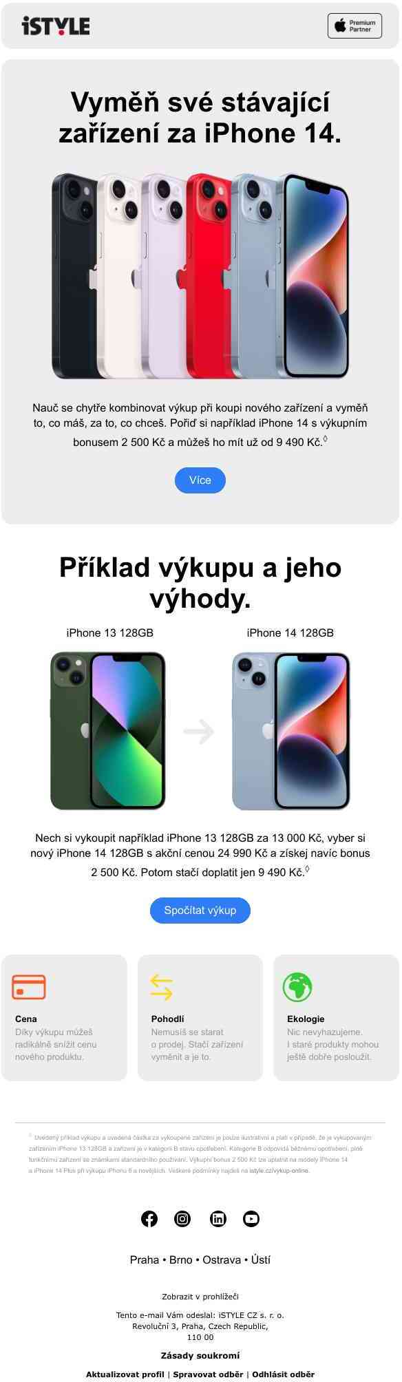iPhone 14 už od 9 490 Kč s výkupem