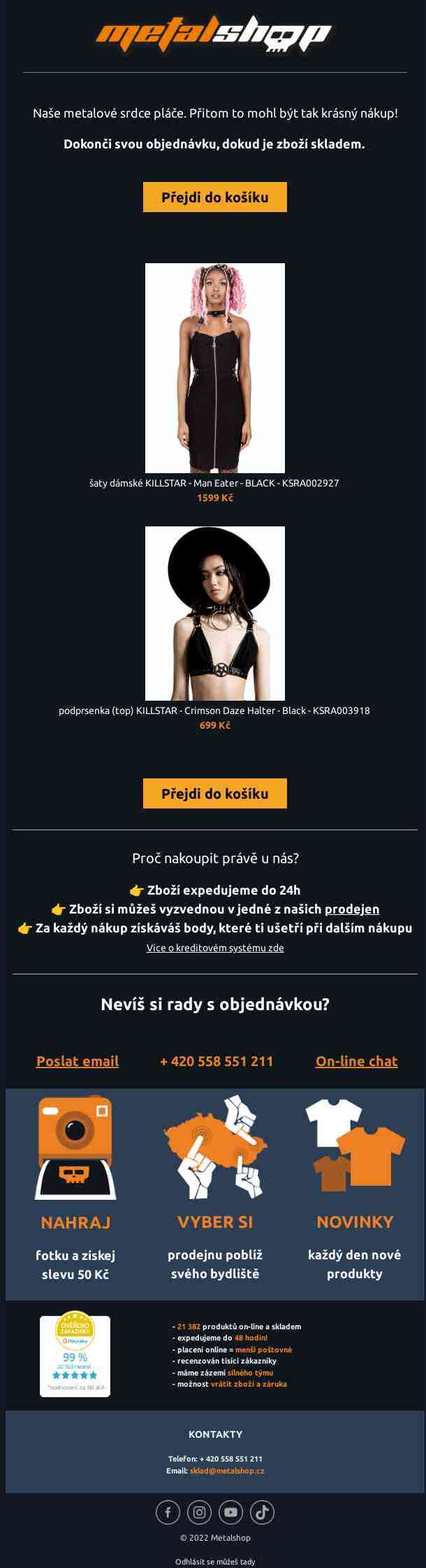 Tvoje objednávka stále čeká na dokončení 😬