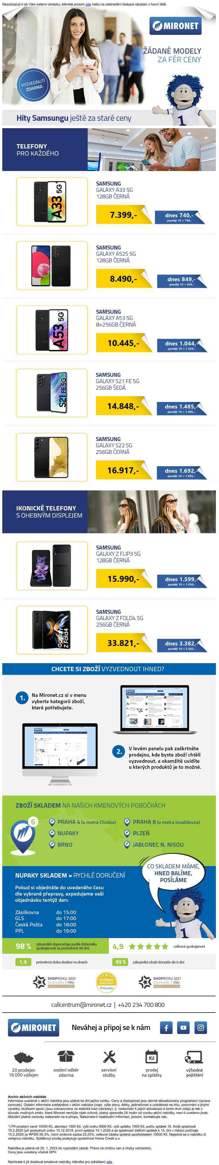 Telefony Samsung za skvělé ceny