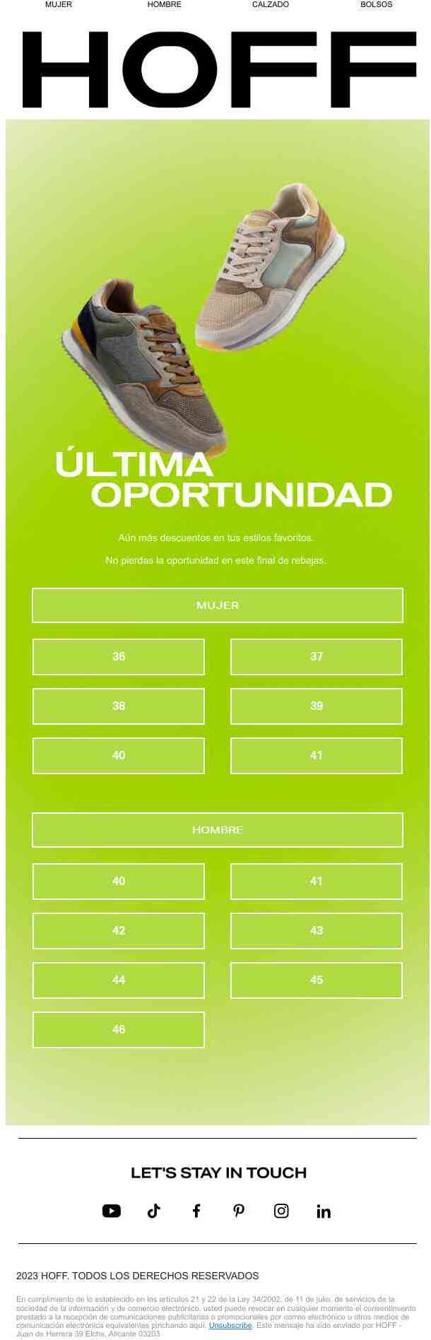 REBAJAS | ÚLTIMA OPORTUNIDAD