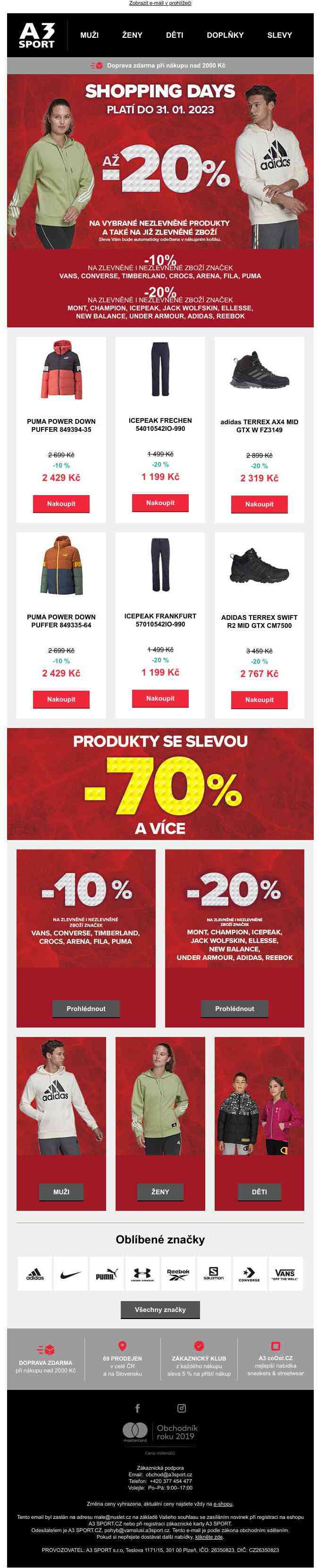 Až 20% sleva navíc k již zlevněným produktům!