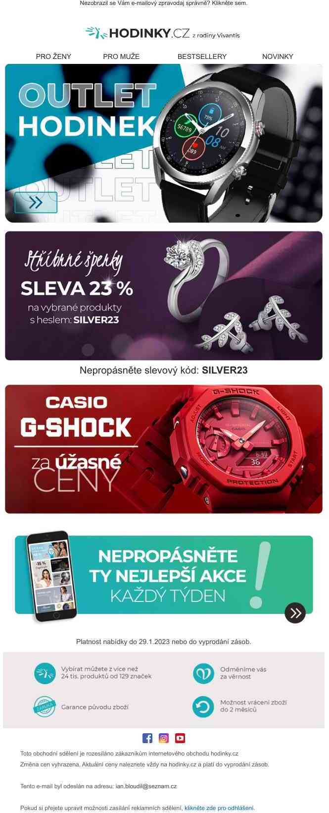 OUTLET hodinek čeká jenom na vás ♥ Objevte stylové kousky za výprodejové ceny
