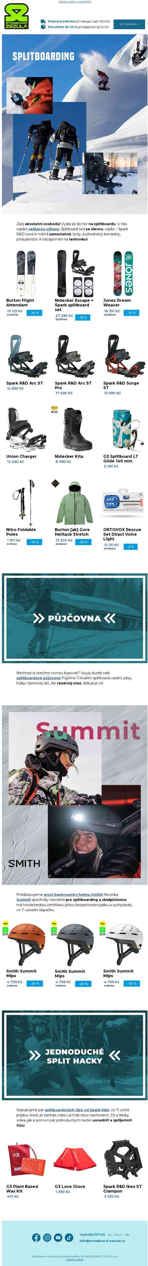 Vyraz na výšlap! Splitboardová výbava a půjčovna