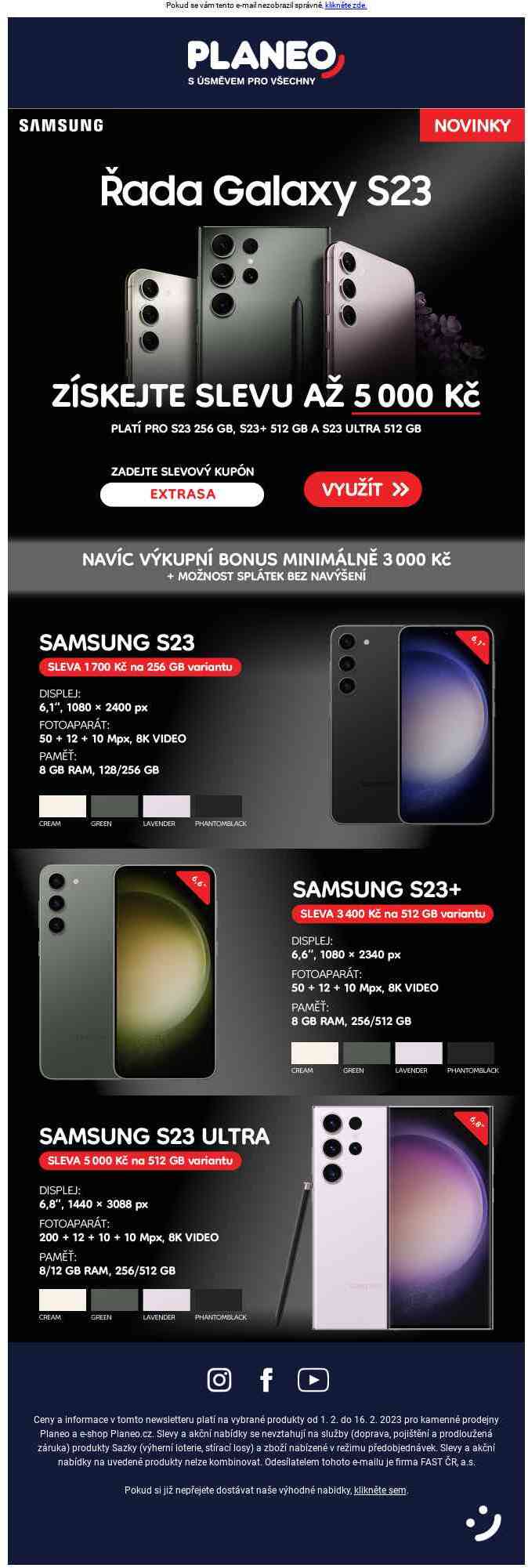 Novinky SAMSUNG Galaxy S23 jsou zde!