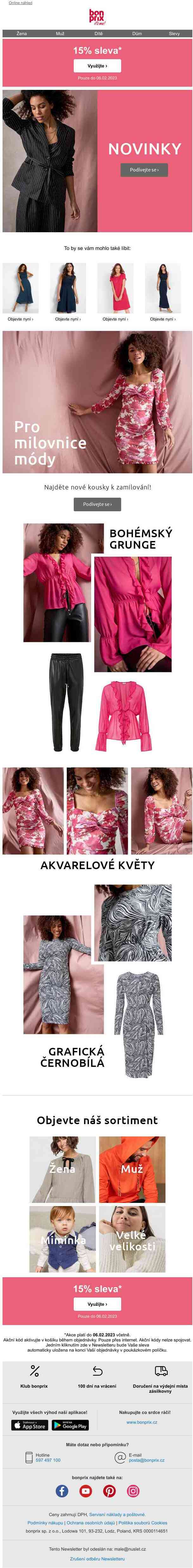 15% sleva + NOVINKY = ♡