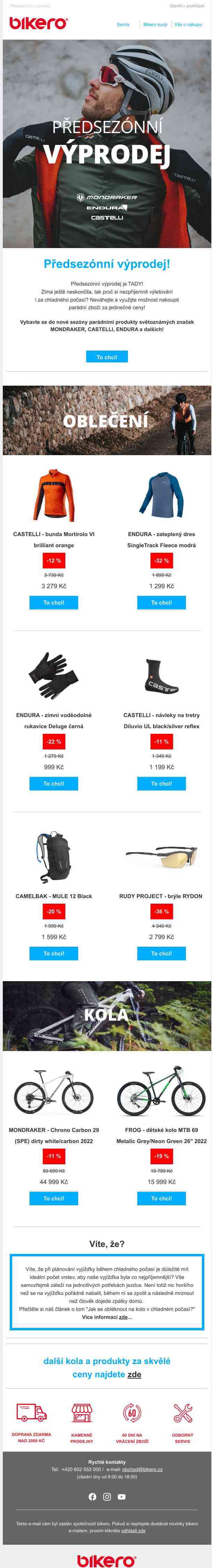 Předsezónní výprodej je tady!