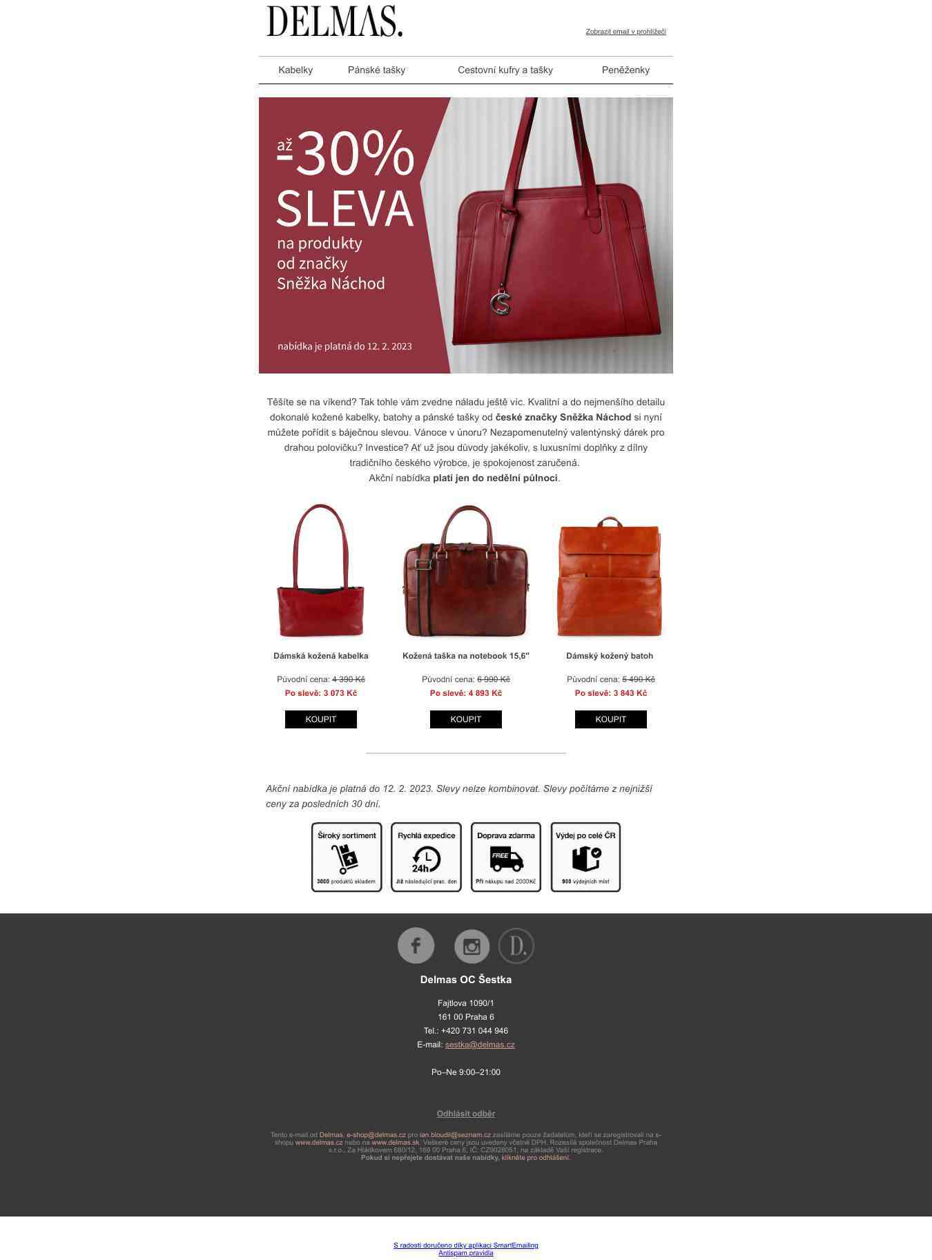 -30% sleva na kožené produkty Sněžka Náchod ➡ jen do neděle!