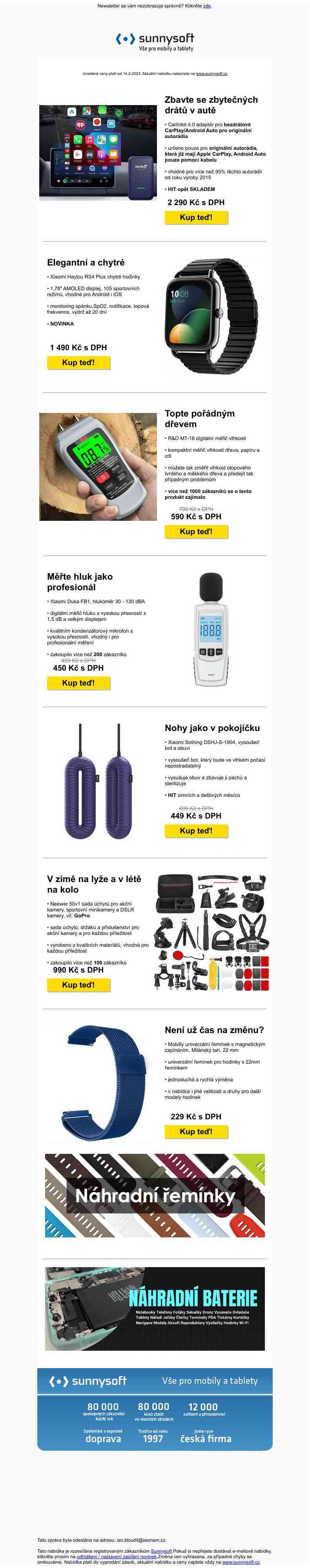 <•> Sunnysoft - I v úterý jsme pro vás vybrali novinky i slevy. Vybírejte!