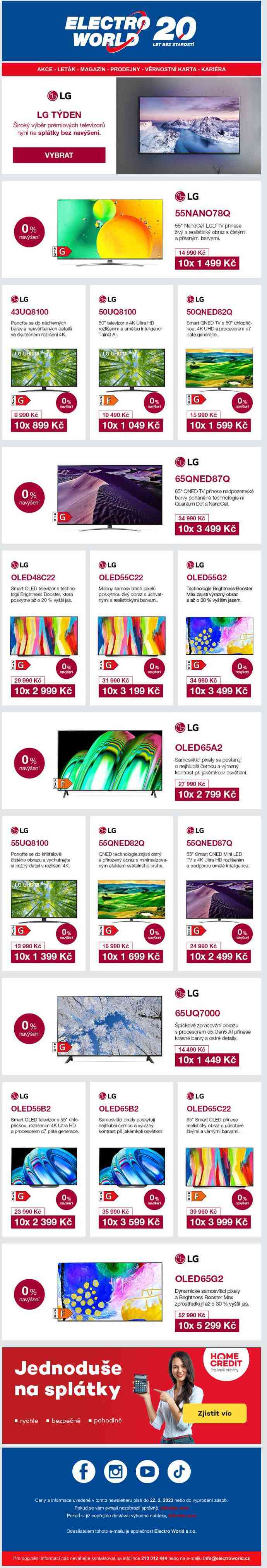 LG Týden - prémiové televize nyní na splátky bez navýšení.