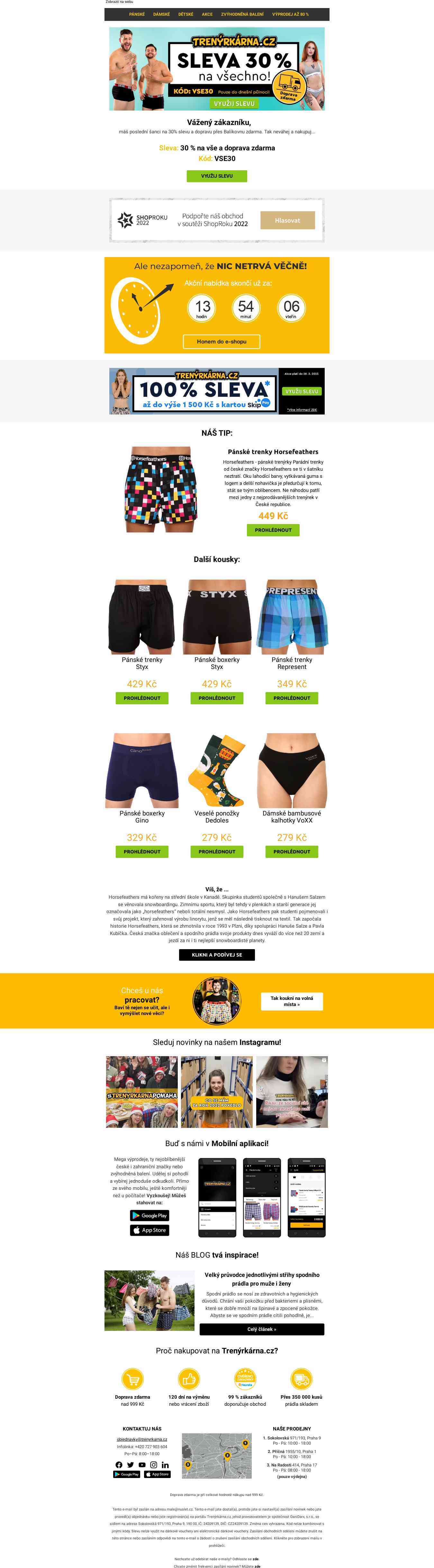 🚚 Doprava zdarma a extra sleva 30 % na vše 😍