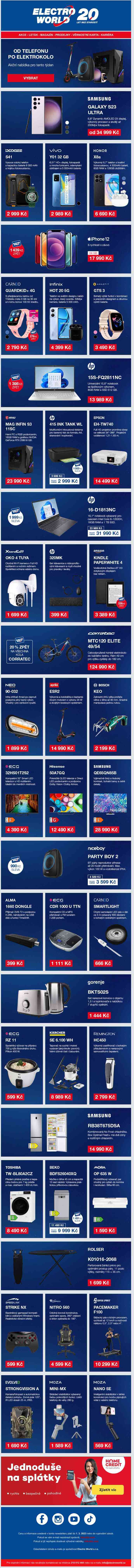 Od telefonu po elektrokolo - akční nabídka pro tento týden.