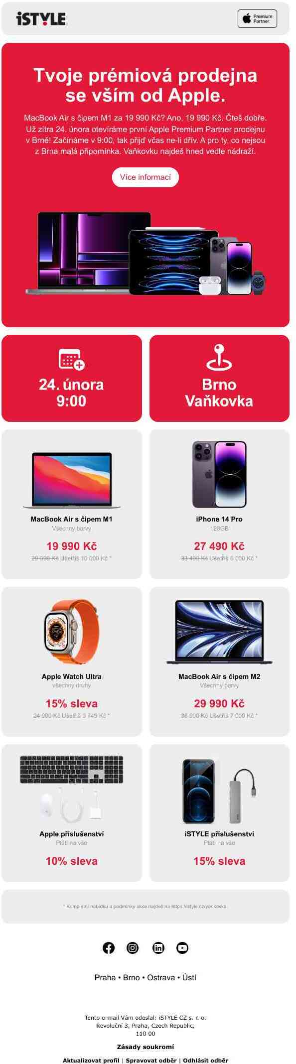 Už zítra otevíráme brněnskou Apple Premium Partner prodejnu