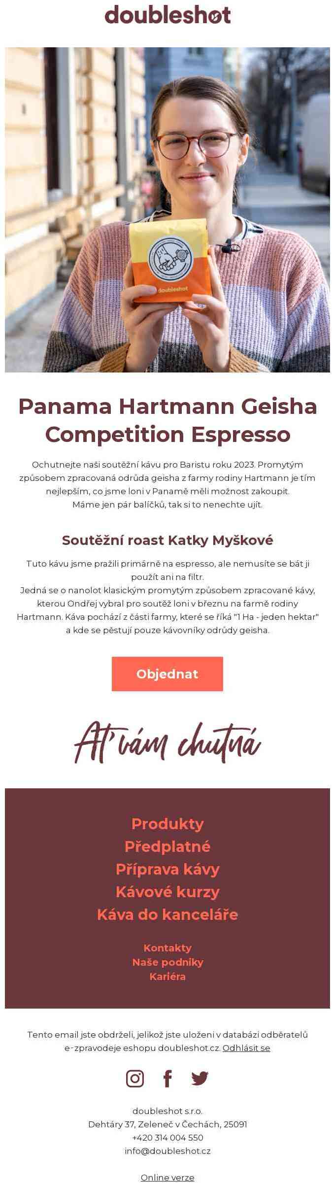 Ochutnejte soutěžní kávu na Baristu roku.