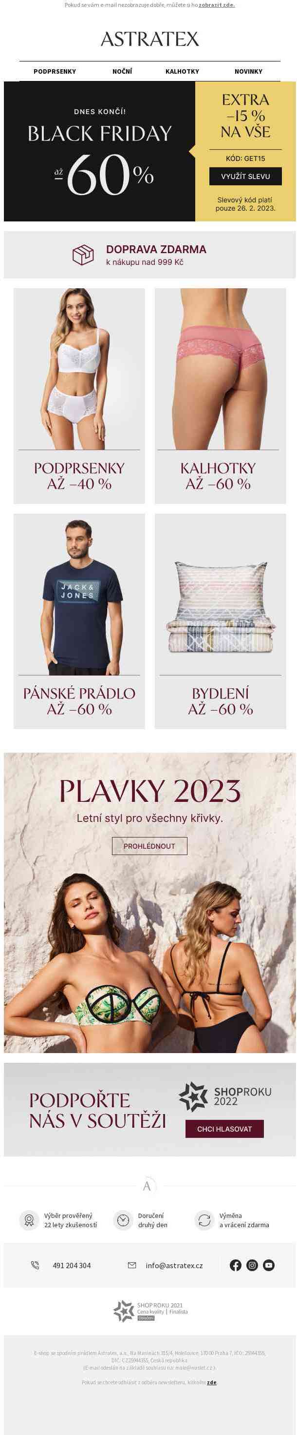 EXTRA −15 % na vše včetně Black Friday slev! | Doprava zdarma