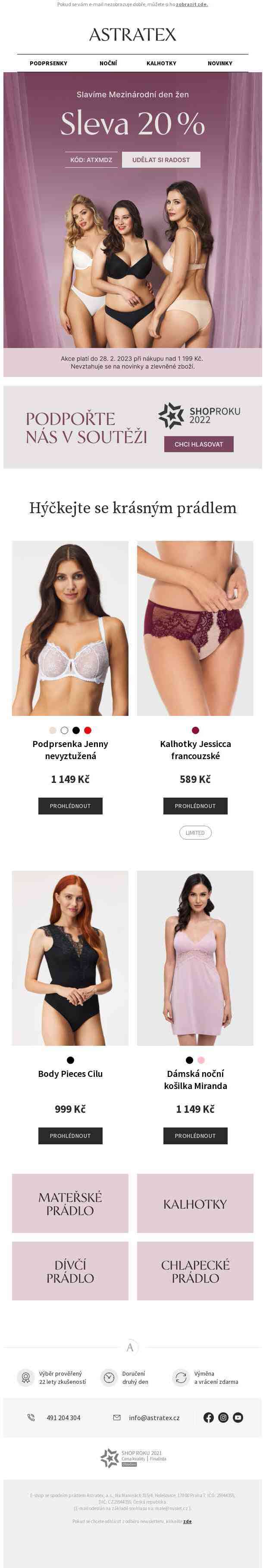 20% MDŽ sleva. Oslava ženství začíná.