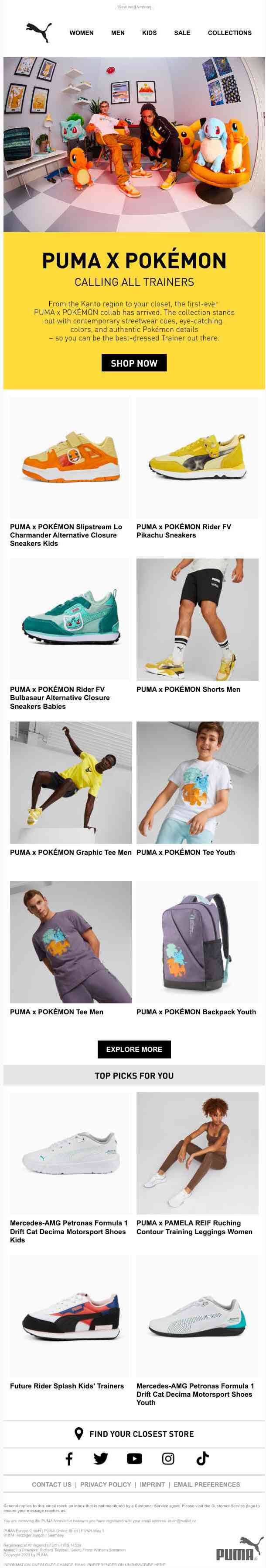 PUMA x POKÉMON: Choose Your Style