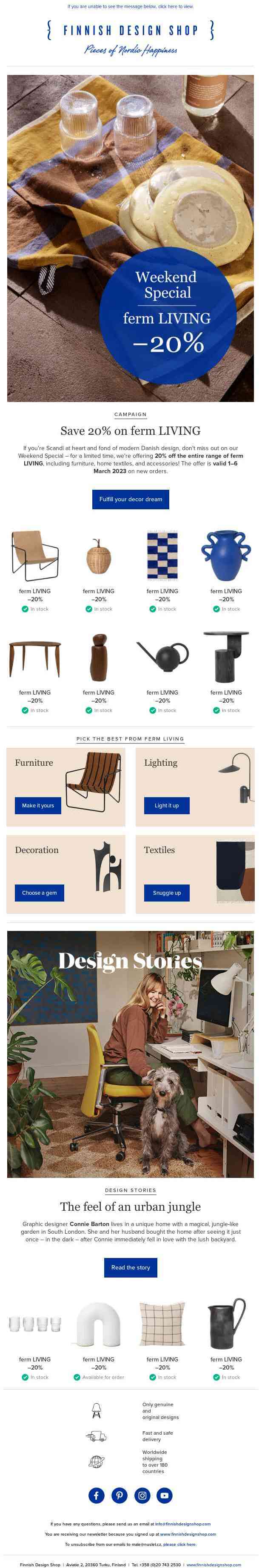 20% off ferm LIVING | Hundreds of gems up for grabs