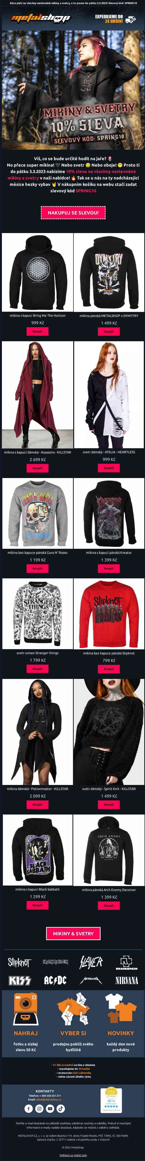 🔴 10% SLEVA na všechny mikiny a svetry! 🤘