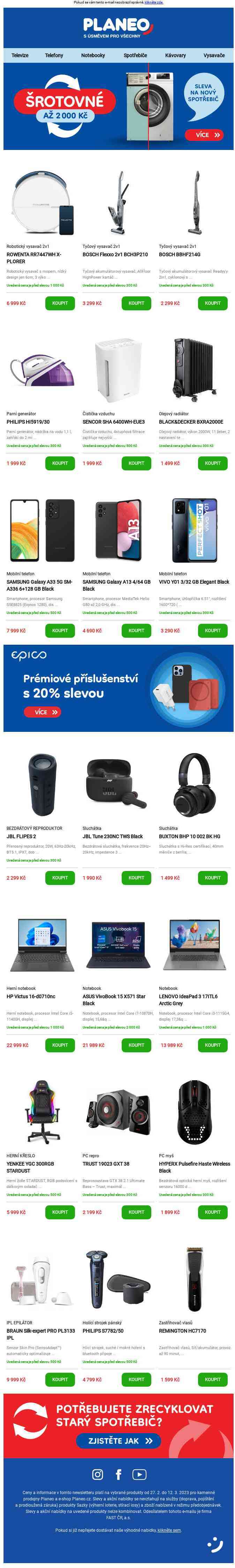 Šrotovné se skvělou nabídkou produktů pokračuje!