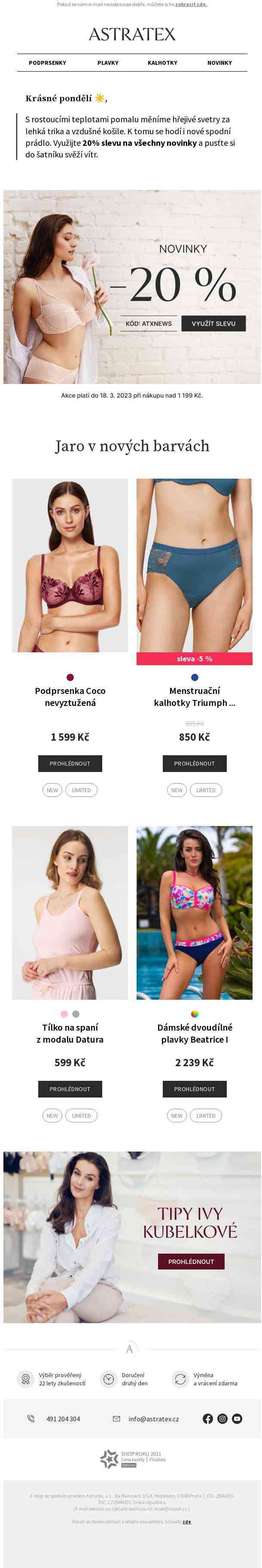 Všechny novinky −20 %! 🔴🟡🟢
