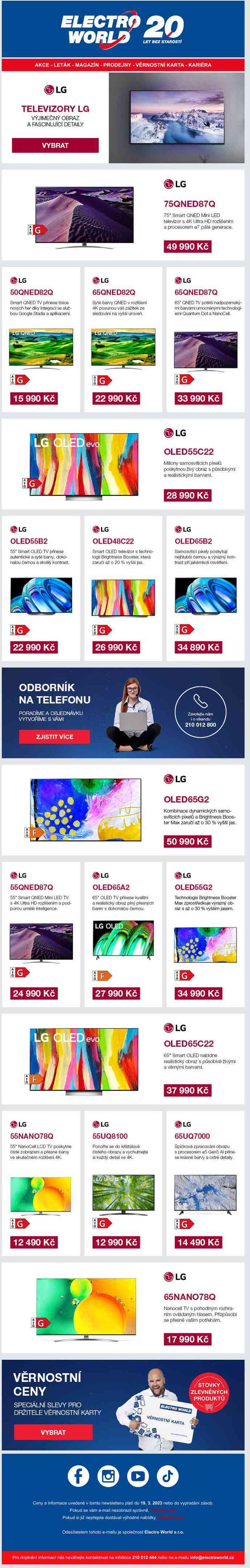 LG týden - akční nabídka vybraných prémiových televizí, vyberte si.