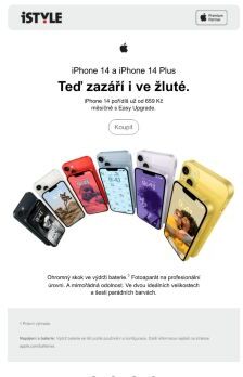 Pořiď si iPhone 14. Teď ve žluté.