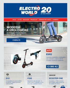 Moderní a ekologické dopravní prostředky pro malé a velké, připravte se na sezónu.