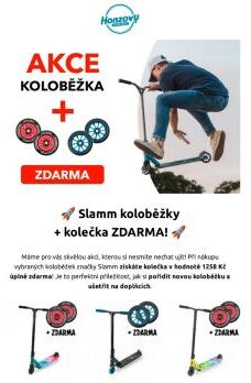 🎁 Akce: Koloběžka Slamm + kolečka ZDARMA! 🎁