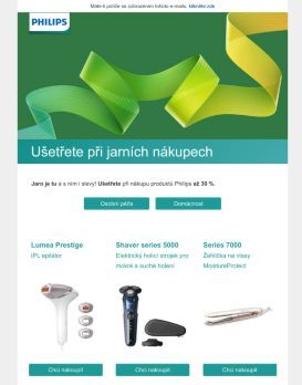 💐 Jarní nakupování: až 30% sleva na výrobky Philips.