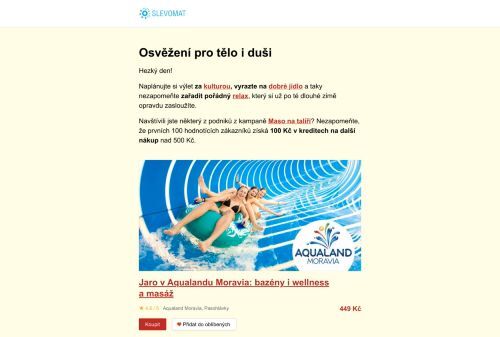 Osvěžte se divadelním zážitkem i blbnutím v aquaparku