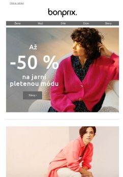 Až 50% sleva na jarní pletenou módu