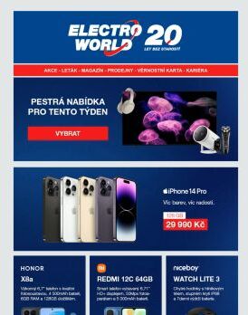 Pestrá nabídka produktů pro tento týden, vyberte si.