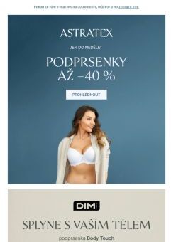Hladké, krajkové, sportovní. Slevy až 40 % na podprsenky.